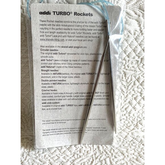 Addi Turbo Rockets Circular Knitting Needle 24 inch US4 - New - Picture 5 of 11